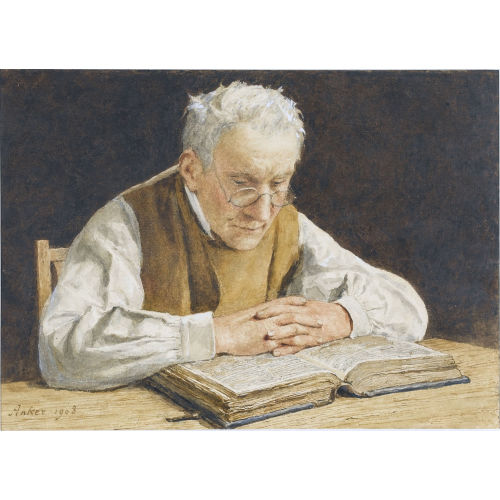 ALBERT ANKER : Lesender Grossvater (DOBIASCHOFSKY AUKTIONEN AG)