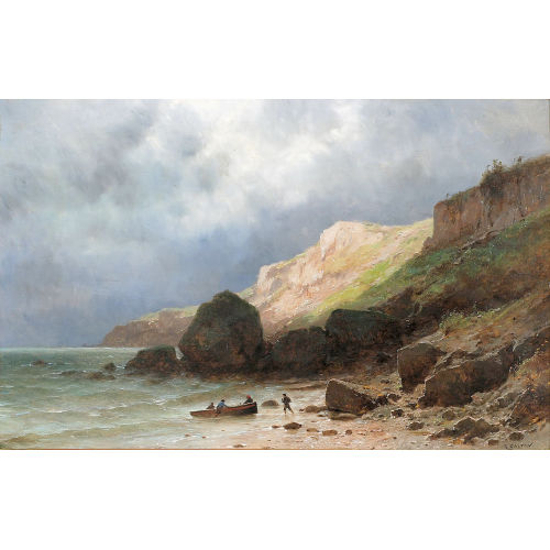 GUSTAVE EUGENE CASTAN : 'Les Falaises de Dinard pr�s St.Malo Bretagne.' (DOBIASCHOFSKY AUKTIONEN AG)
