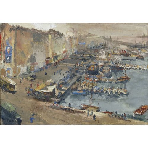 GUSTAV WEISS : 'Marseille, le vieux port' (DOBIASCHOFSKY AUKTIONEN AG)