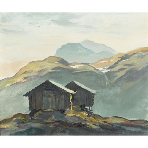 EUGEN JUSSEL : Zwei Alph�tten �ber Bergtal (DOBIASCHOFSKY AUKTIONEN AG)