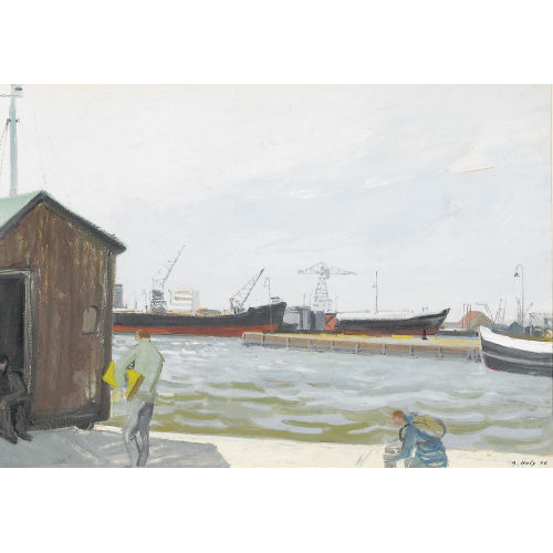 ADRIEN HOLY : Hafenszene (DOBIASCHOFSKY AUKTIONEN AG)