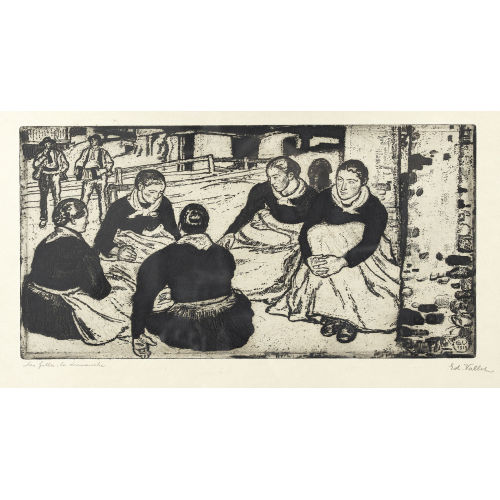 EDOUARD VALLET : 'Les filles, le dimanche' (DOBIASCHOFSKY AUKTIONEN AG)
