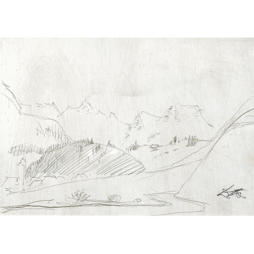 OTTO DIX : Engadiner Landschaft (DOBIASCHOFSKY AUKTIONEN AG)
