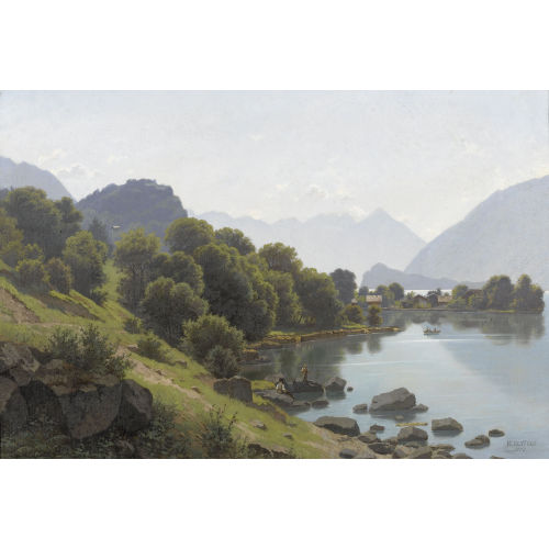 WILHELM BERNHARD BENTELI : Bei Iseltwald (DOBIASCHOFSKY AUKTIONEN AG)