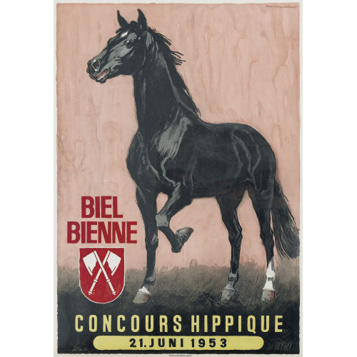 IWAN EDWIN HUGENTOBLER : 'Biel Concours Hippique 1953' (DOBIASCHOFSKY AUKTIONEN AG)