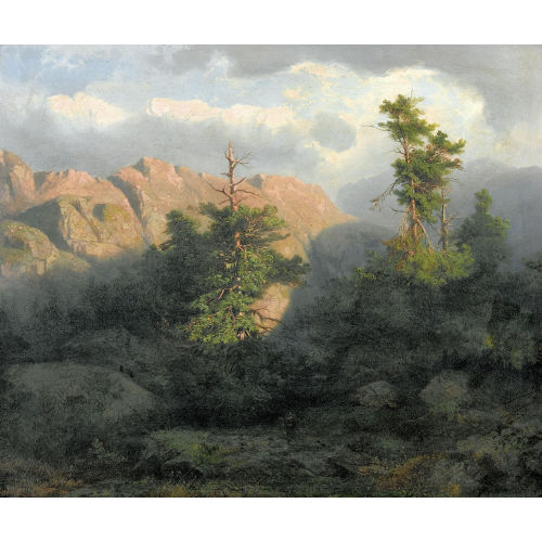 JULIUS BAKOF : Gebirgslandschaft mit knorrigen B�umen (DOBIASCHOFSKY AUKTIONEN AG)