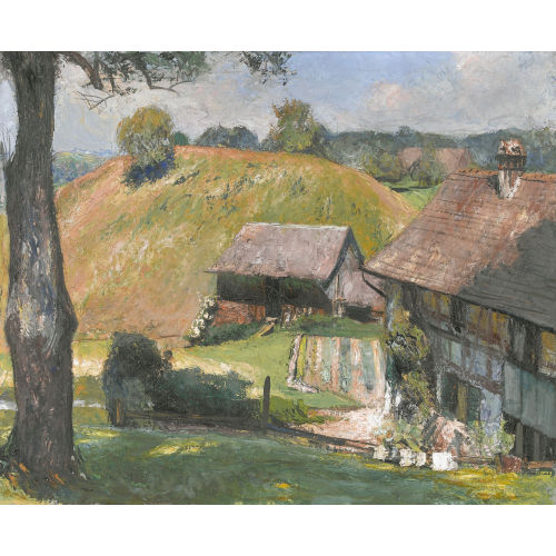 REINHOLD K�NDIG : H�gelige Sommerlandschaft mit Geh�ft (DOBIASCHOFSKY AUKTIONEN AG)