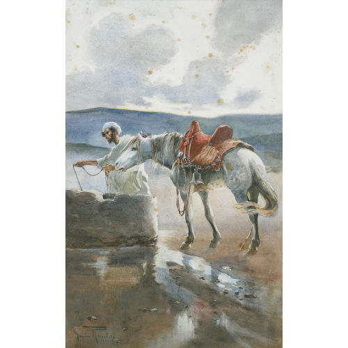 MAURICE ROMBERG DE VAUCORBEIL : Beduine in der W�ste (DOBIASCHOFSKY AUKTIONEN AG)