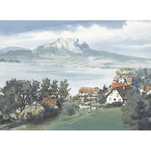 VIKTOR PIPAL : Vierwaldst�ttersee mit Pilatus (DOBIASCHOFSKY AUKTIONEN AG)