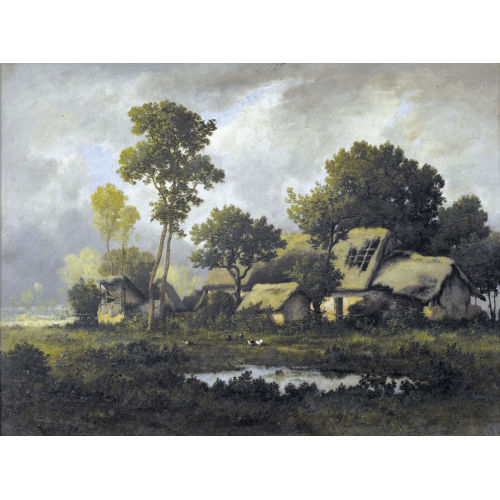 LEON RICHET : Landschaft mit Bauerngut (DOBIASCHOFSKY AUKTIONEN AG)