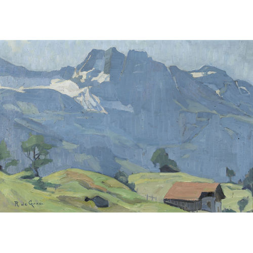 RAFFAELE DE GRADA : Sommerliche Gebirgslandschaft (DOBIASCHOFSKY AUKTIONEN AG)