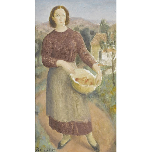 PAUL THEOPHILE ROBERT : Junge Frau mit Fr�chtekorb (DOBIASCHOFSKY AUKTIONEN AG)