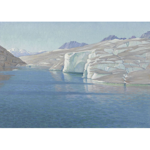ROBERT KIENER : Bergsee mit Gletscher (DOBIASCHOFSKY AUKTIONEN AG)