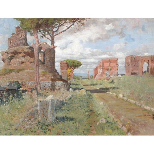 EDOARDO TANI : Ruinen an der Via Appia (DOBIASCHOFSKY AUKTIONEN AG)