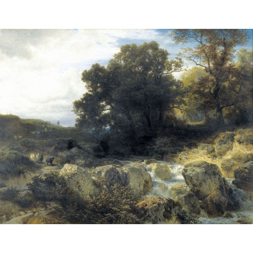 JOHANN GOTTFRIED STEFFAN : 'Ein Waldbach' (DOBIASCHOFSKY AUKTIONEN AG)