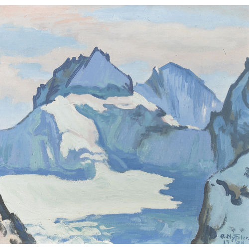 ALBERT NYFELER : 'Pointe de Zinal, Dent d′H�rens' (DOBIASCHOFSKY AUKTIONEN AG)