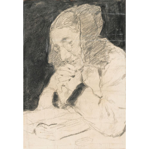 ALBERT ANKER : Studie zu 'Lesende Grossmutter' (DOBIASCHOFSKY AUKTIONEN AG)