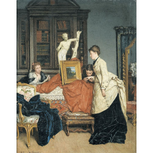 VICTOR JOSEPH CHAVET : Interieurszene in elegantem Salon (DOBIASCHOFSKY AUKTIONEN AG)