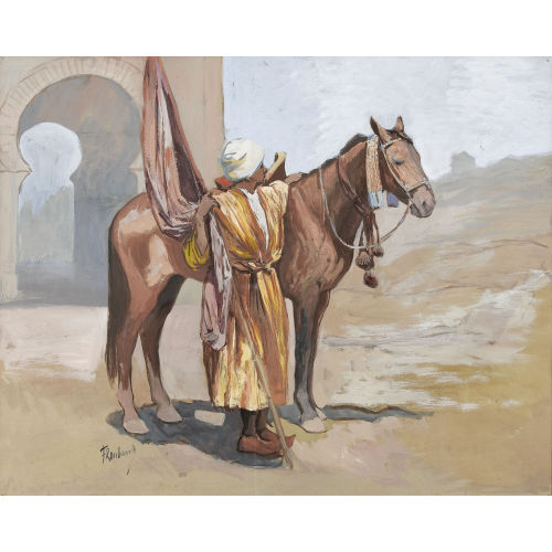 FRANZ ROUBAUD : Orientale mit Pferd (DOBIASCHOFSKY AUKTIONEN AG)