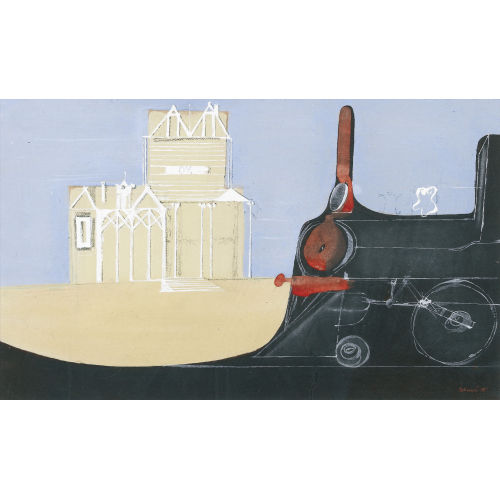 OTTO TSCHUMI : Lokomotive in Ghost-Town (DOBIASCHOFSKY AUKTIONEN AG)
