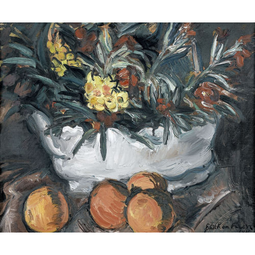 EMILE OTHON ACHILLE FRIESZ : Nature morte avec bouquet et oranges (DOBIASCHOFSKY AUKTIONEN AG)