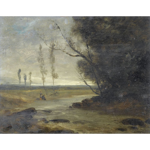 PIERRE MAGNAN-BERNARD : Flusspartie mit Fischern (DOBIASCHOFSKY AUKTIONEN AG)