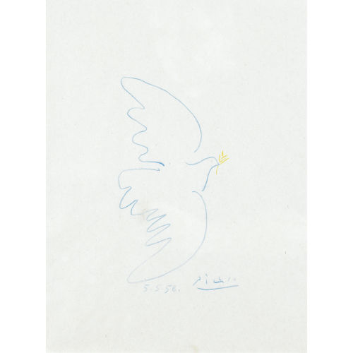 PABLO PICASSO : Friedenstaube mit Zweig (DOBIASCHOFSKY AUKTIONEN AG)