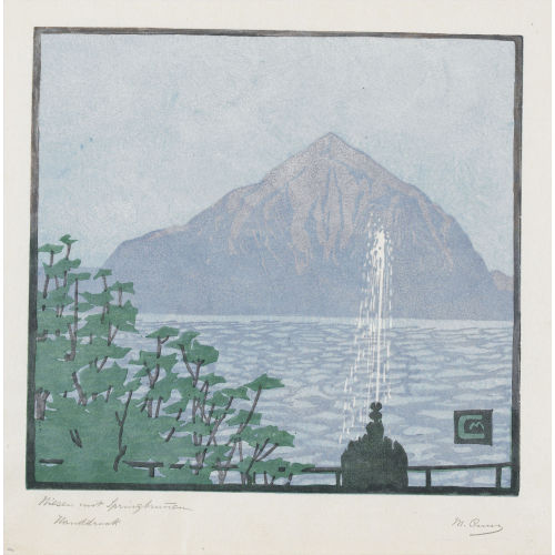 MARTHA CUNZ : 'Niesen mit Springbrunnen' (DOBIASCHOFSKY AUKTIONEN AG)