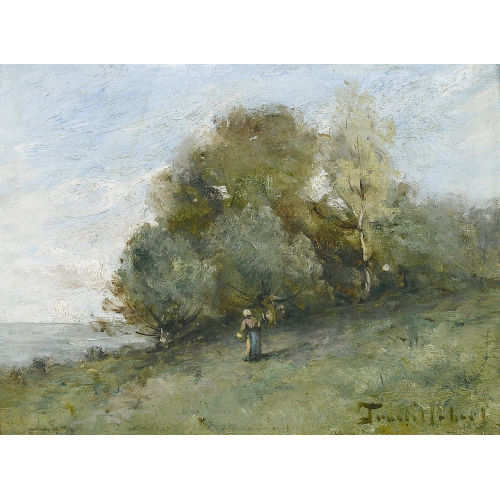 PAUL-DESIRE TROUILLEBERT : Paysanne au bord de l′eau (DOBIASCHOFSKY AUKTIONEN AG)