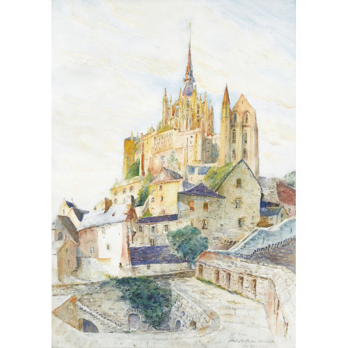 ADOLF TIECHE : 'Mont St. Michel, Normandie' (DOBIASCHOFSKY AUKTIONEN AG)