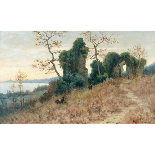 ADELIN CHARLES MOREL DE TANGUY : 'Les ruines de St-V�ran pr�s de Cagnes' (DOBIASCHOFSKY AUKTIONEN AG)