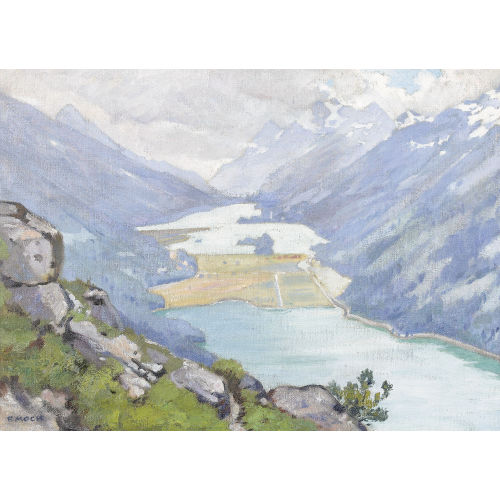 FRITZ MOCK : 'Silvaplaner- und Silsersee' (DOBIASCHOFSKY AUKTIONEN AG)