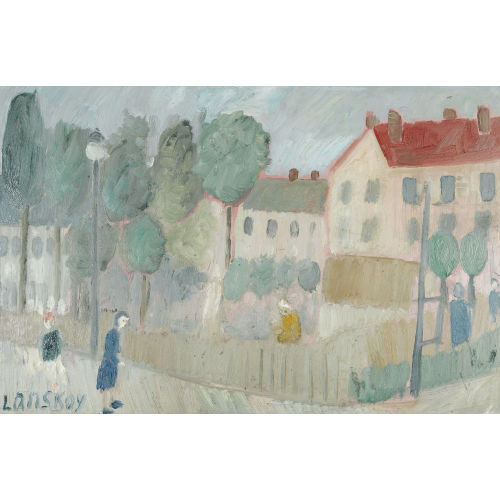 ANDRE LANSKOY : Strassenecke mit Park (DOBIASCHOFSKY AUKTIONEN AG)