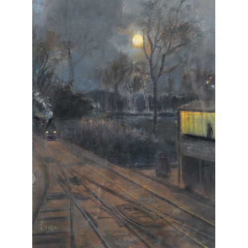 MAXIMILIEN LUCE : 'Le chemin de fer de ceinture de Paris' (DOBIASCHOFSKY AUKTIONEN AG)
