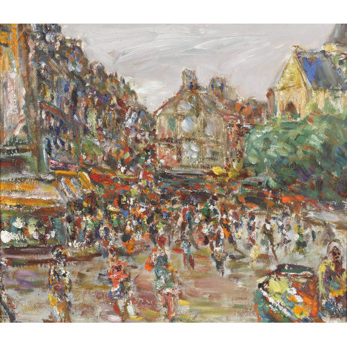 ROBERT LIEBKNECHT : Buntes Treiben auf einem Boulevard (DOBIASCHOFSKY AUKTIONEN AG)
