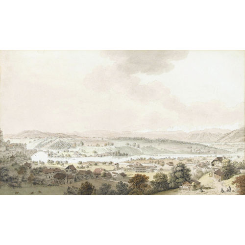 JOHANN LUDWIG ABERLI : 'Dessin� sur les Remparts � Berne' (DOBIASCHOFSKY AUKTIONEN AG)