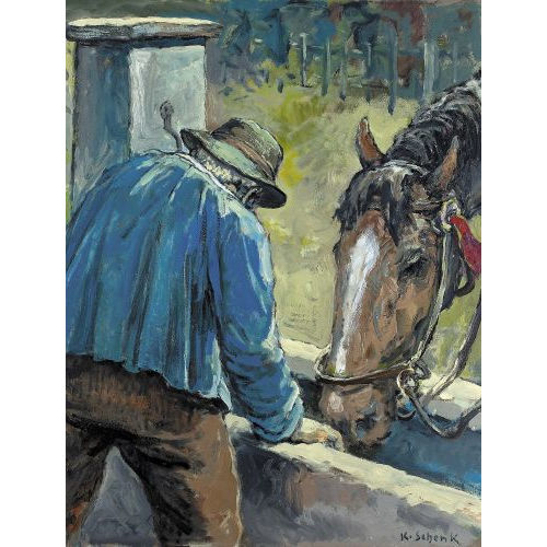 KARL SCHENK : Am Brunnen (DOBIASCHOFSKY AUKTIONEN AG)