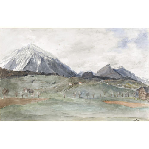 VICTOR SURBEK : Landschaft mit Niesen (DOBIASCHOFSKY AUKTIONEN AG)
