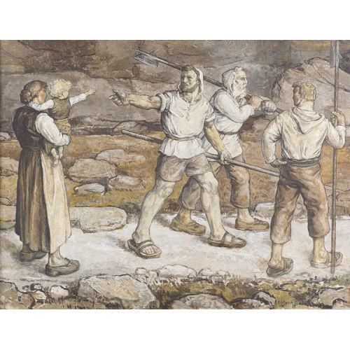 KARL SCHENK : Abschied der drei Eidgenossen (DOBIASCHOFSKY AUKTIONEN AG)