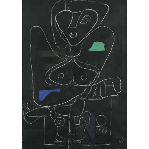CHARLES-EDOUARD) LE CORBUSIER (EIGTL. JEANNERET : Femme de face aux seins nus (DOBIASCHOFSKY AUKTIONEN AG)