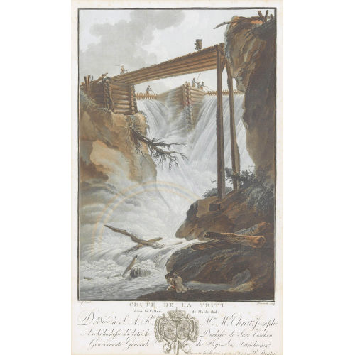 CASPAR WOLF : 'Chute de la Tritt/dans la Vall�e de Muhle-thal.' (DOBIASCHOFSKY AUKTIONEN AG)