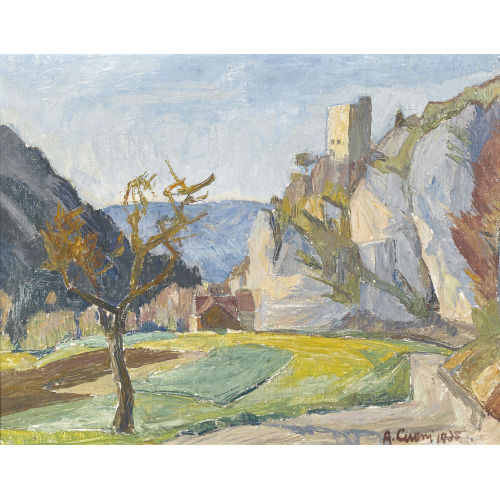 AUGUST CUENI : Burg Neu-Thierstein bei B�sserach (DOBIASCHOFSKY AUKTIONEN AG)