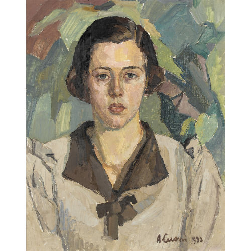 AUGUST CUENI : Portr�t einer jungen Frau im Garten (DOBIASCHOFSKY AUKTIONEN AG)