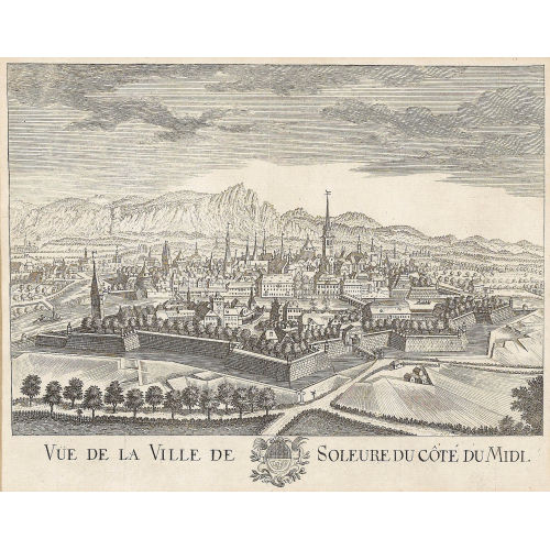 MICHAEL (AUCH MICHEL B.) WACHSMUTH : 'V�e de la Ville de Soleure de C�t� du Midi.' (DOBIASCHOFSKY AUKTIONEN AG)