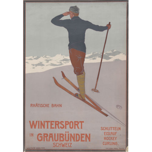 WALTHER KOCH : 'Rh�tische Bahn, Wintersport in Graub�nden Schweiz' (DOBIASCHOFSKY AUKTIONEN AG)
