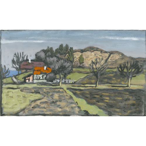 FRED STAUFFER : Sonnige Landschaft mit Bauerhof (DOBIASCHOFSKY AUKTIONEN AG)