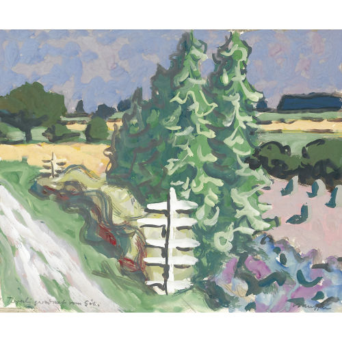 FRED STAUFFER : Sommerliche Landschaftspartie mit Weg (DOBIASCHOFSKY AUKTIONEN AG)