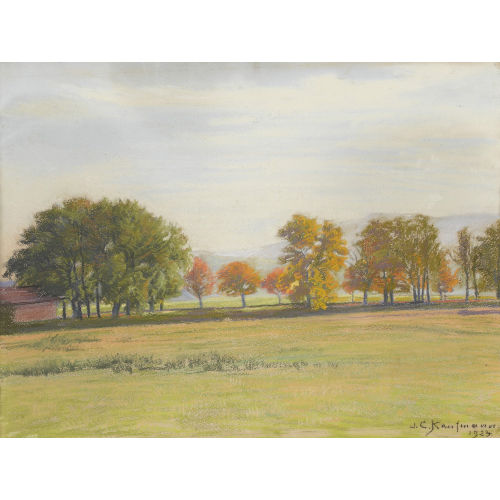JOSEF CLEMENS KAUFMANN : 'Herbst auf der Z�rcher Allmend' (DOBIASCHOFSKY AUKTIONEN AG)