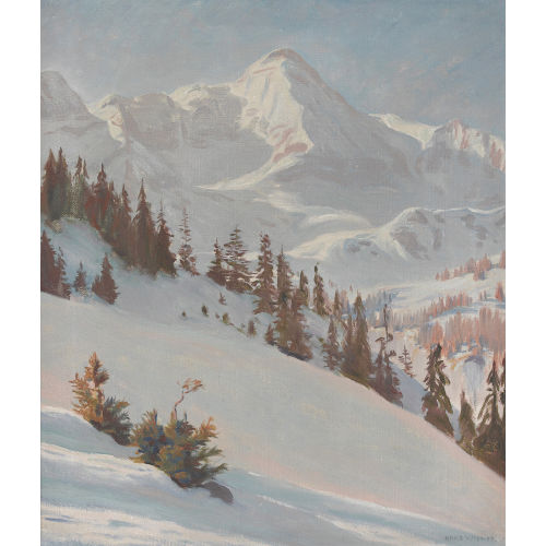 HANS WIDMER : Blick auf die Eigernordwand im Winter (DOBIASCHOFSKY AUKTIONEN AG)
