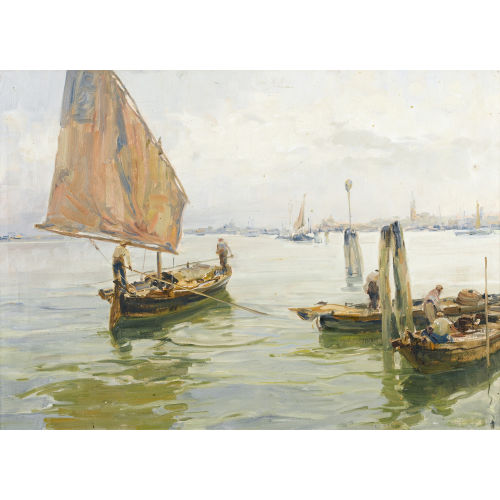 ANGELO BROMBO : 'Laguna veneta' (DOBIASCHOFSKY AUKTIONEN AG)